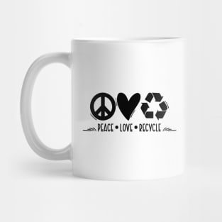 Peace Love Recycle Mug